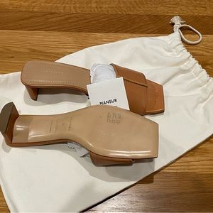 Camel mule sandals